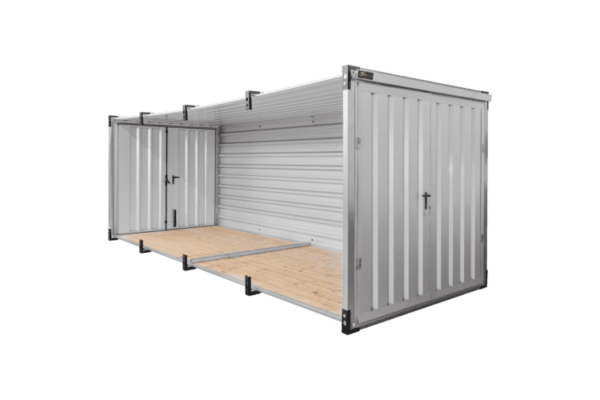 klappbarer Container mit Trennwand und zwei Türen
