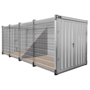 klappbarer Container mit Trennwand und zwei Türen